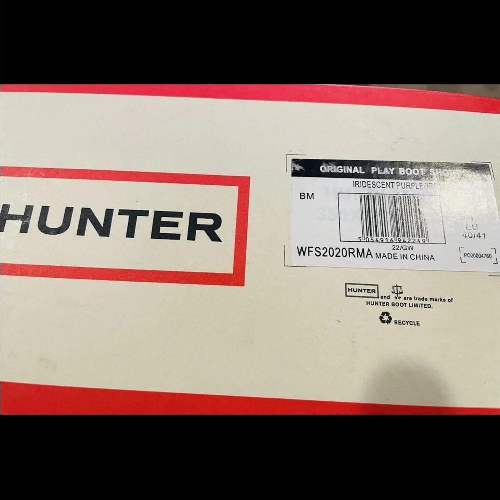 SOLD….NEW Women's Size 7 or 9 HUNTER Original PLAY SHORT BOOT IRIDESCENT RAIN 7W - Picture 7 of 7